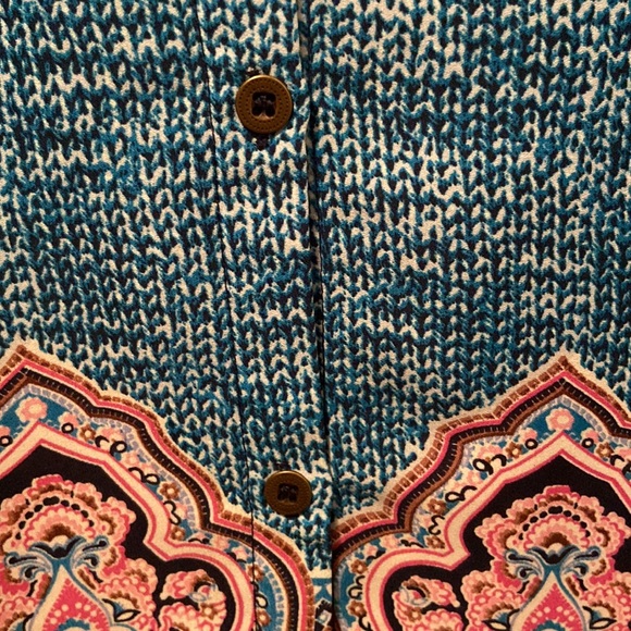 Women’s Ava Christine Button Back Tunic Top Blouse Size Medium - Picture 6 of 9